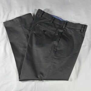 Brooks Brothers mens green Clark Advantage Chino flat front pants - size 35x27